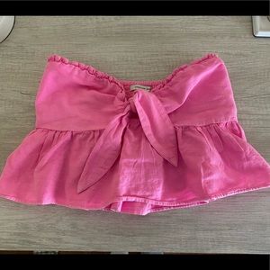 American Eagle pink strapless top